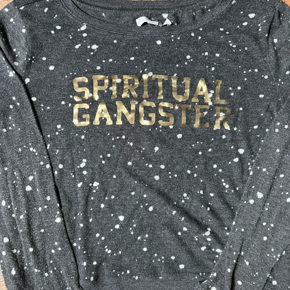 Spiritual Gangster Paint Splatter Constellation Savasana Sweater Small